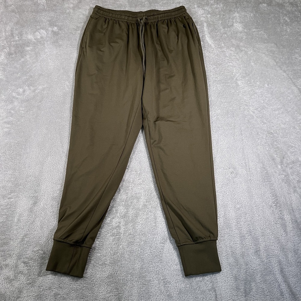 Polo Ralph Lauren Pants Mens Medium Green Jogger Mesh Knit Cuffed Athletic Logo